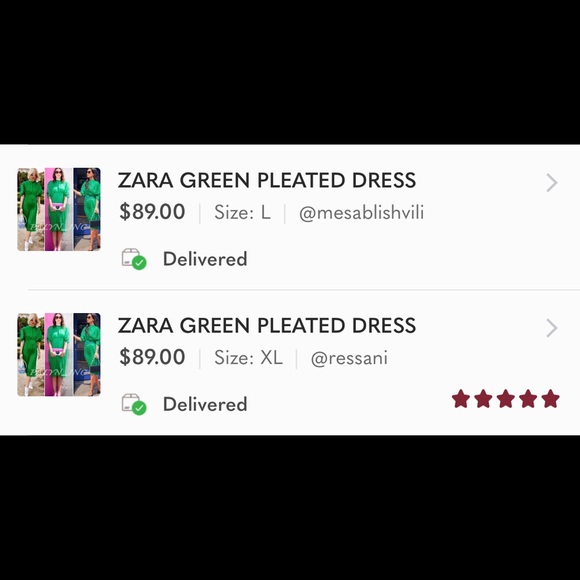SOLD OUT❤️NWT ZARA LIMITED EDITION GREEN PLEATED MIDI DRESS - Picture 9 of 9